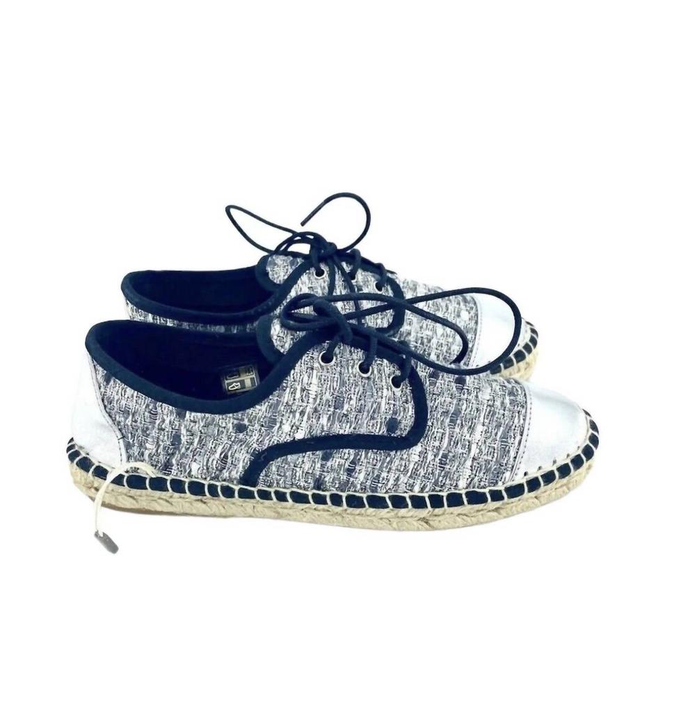CUPLÉ Women's Lace Up Espadrille Shoes In Silver