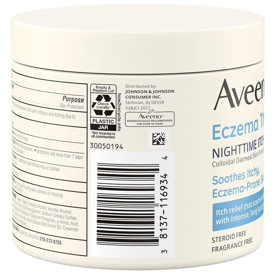 Aveeno Eczema Therapy Nighttime Itch Relief Balm Fragrance-Free 2