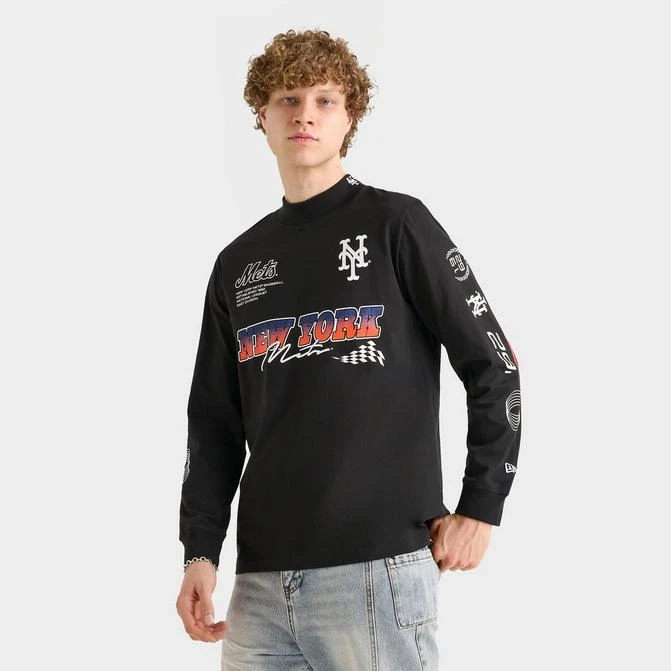 New Era Men's New Era New York Mets MLB Modern Speed Long-Sleeve T-Shirt 1