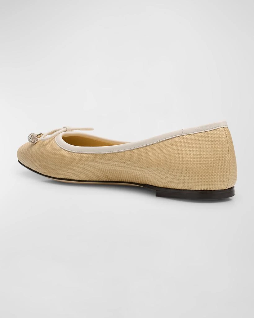 Jimmy Choo Elme Cotton Bow Ballerina Flats 4