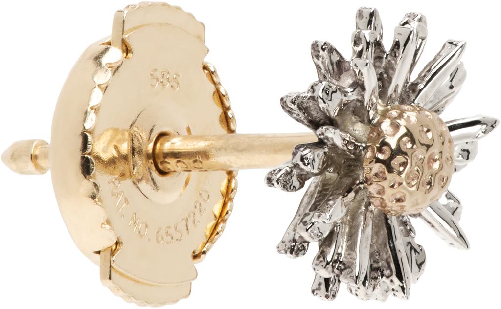 Bernard James White Gold FLORA Daisy Single Earring