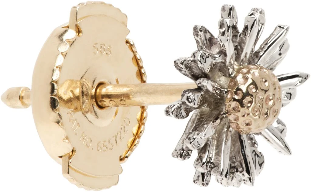 Bernard James White Gold FLORA Daisy Single Earring 2
