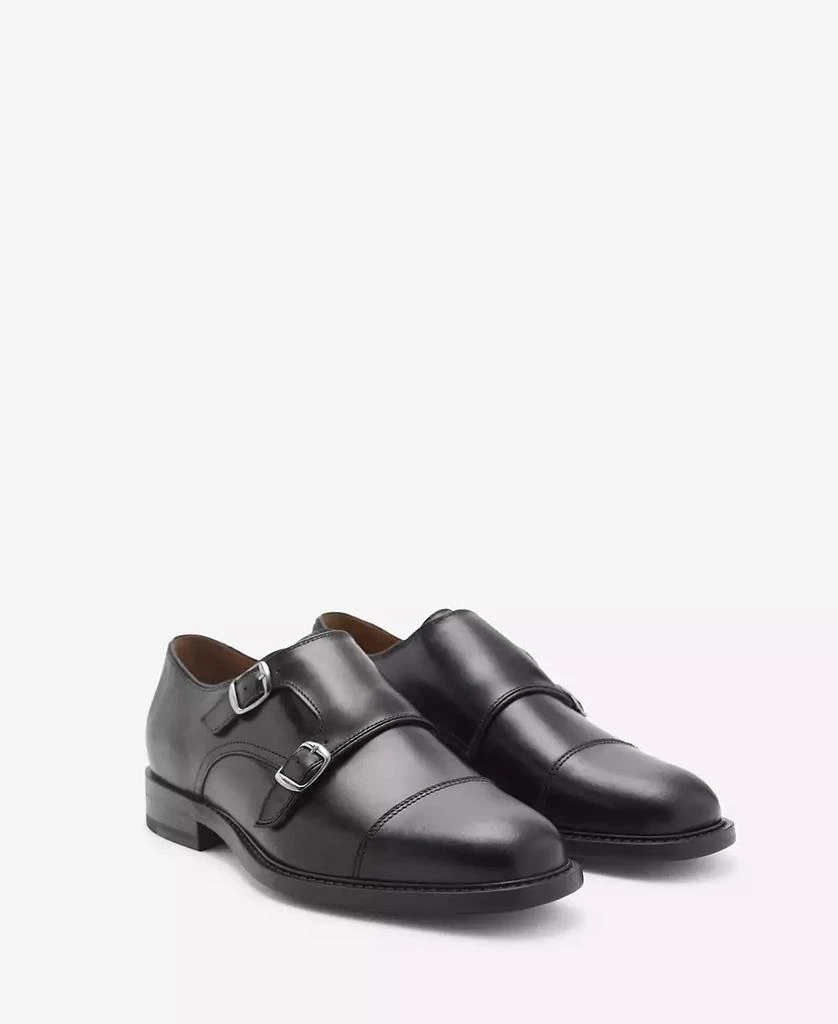 Mango Men's Double Buckle Leather Shoes 1