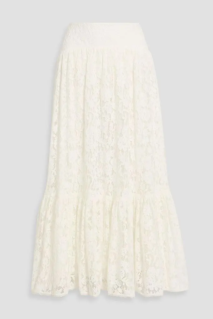 Zimmermann Cotton-blend corded lace maxi skirt