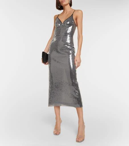 David Koma Sequined pencil midi dress 2
