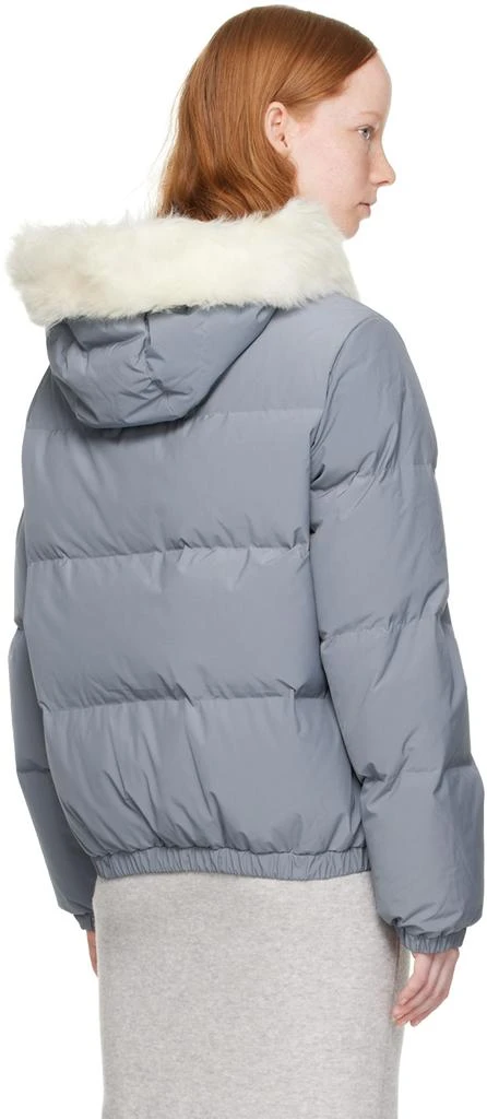 Yves Salomon - Army SSENSE Exclusive Blue Short Down Jacket 3