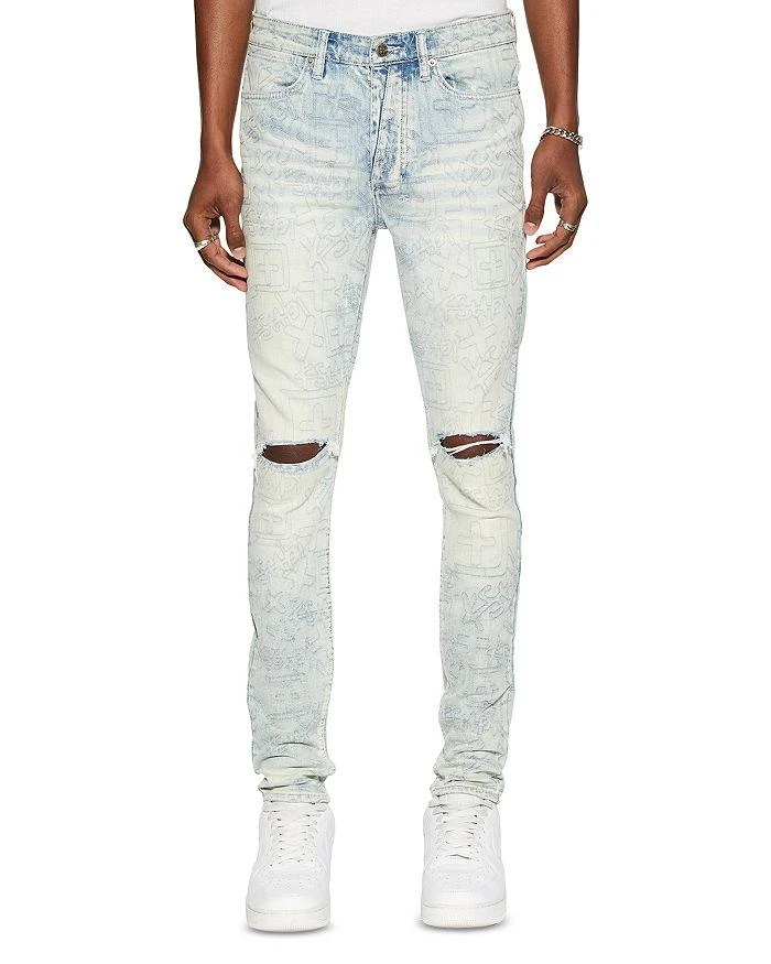 Ksubi Van Winkle Stencil Legacy Skinny Jeans in Blue 1