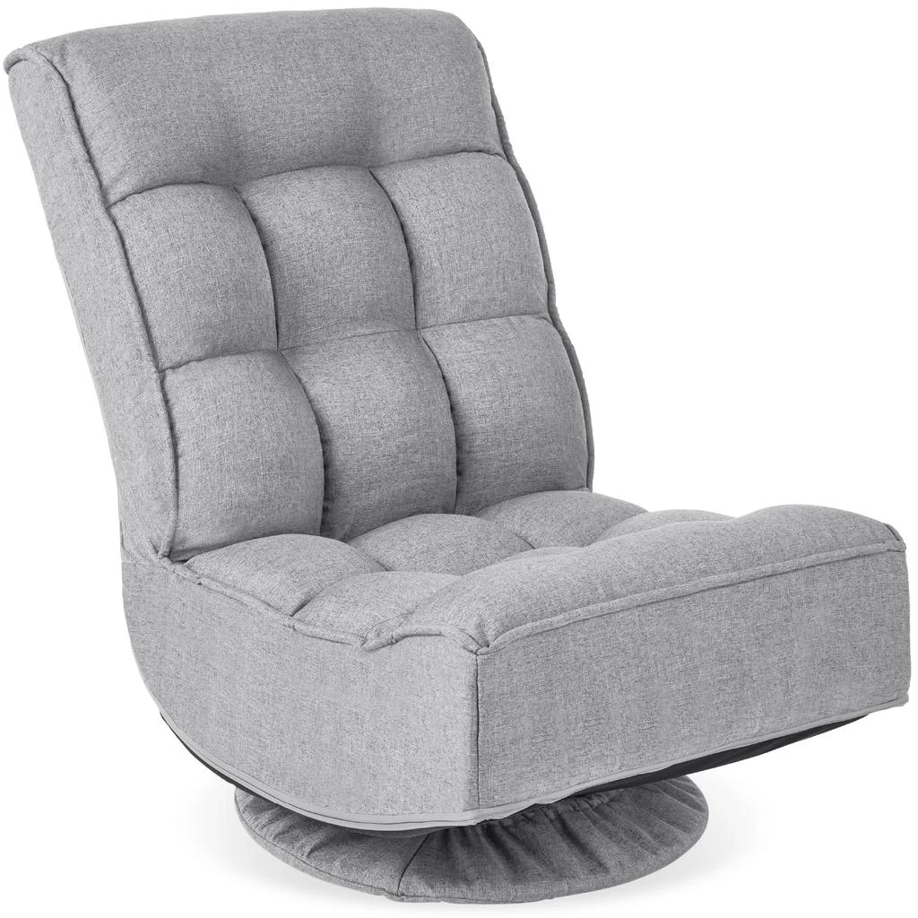 Best Choice Products Folding Floor Gaming Chair for Home, Office w/ 360-Degree Swivel, 4 Positions 1