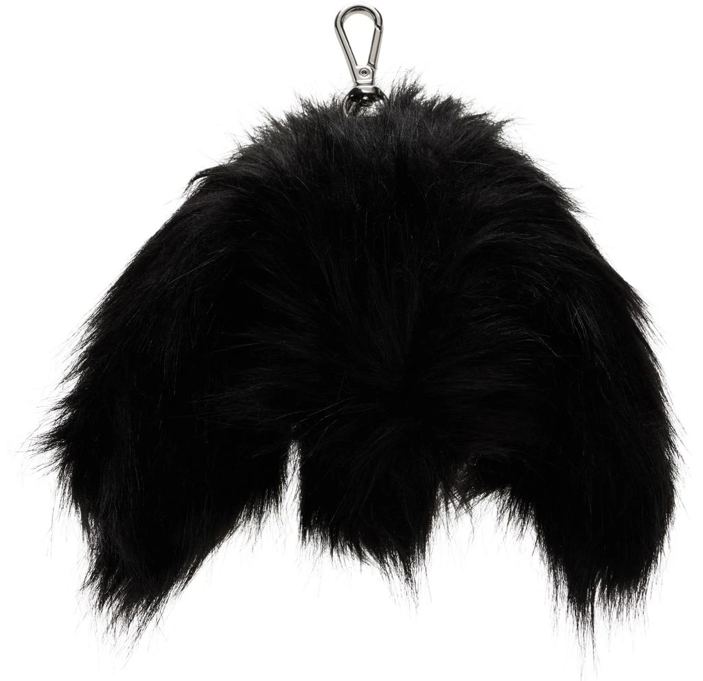 Simone Rocha Black Faux Fur Hare Coin Purse Bag Charm