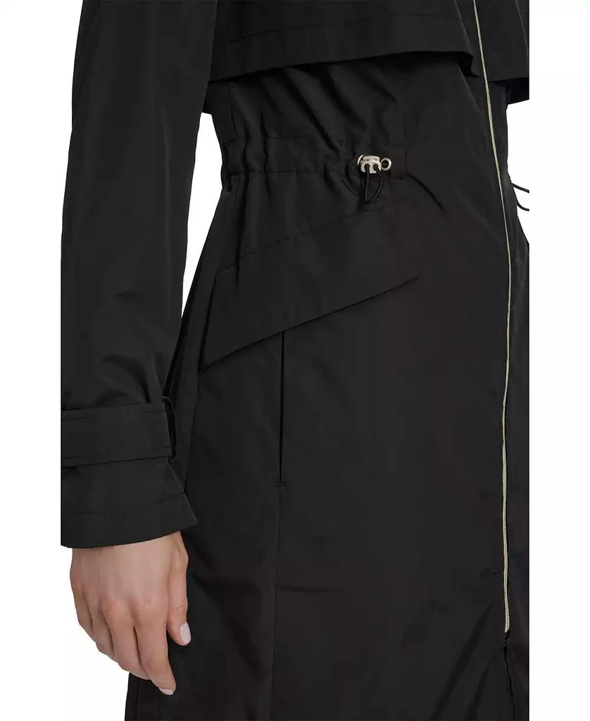 Cole Haan Signature Women
s Zip Up Trench Coat With Stow Away Hood 7