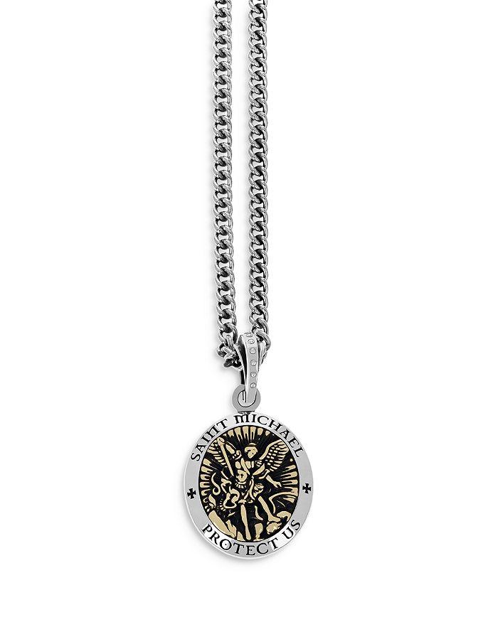 King Baby Saint Michael Pendant Necklace, 24"