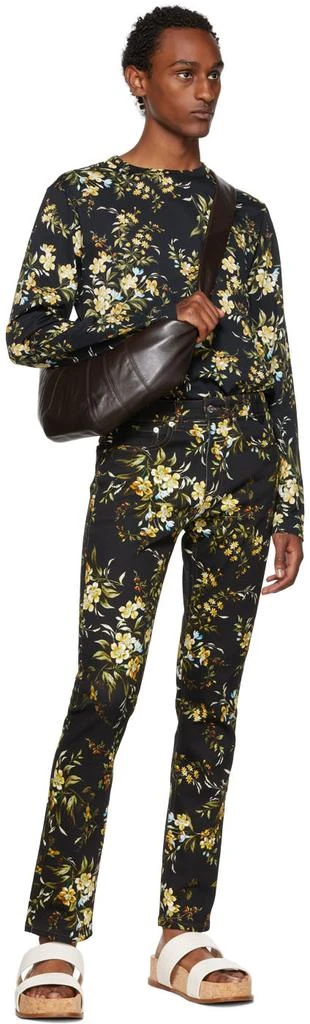 Erdem Black Victor Long Sleeve T-Shirt 4