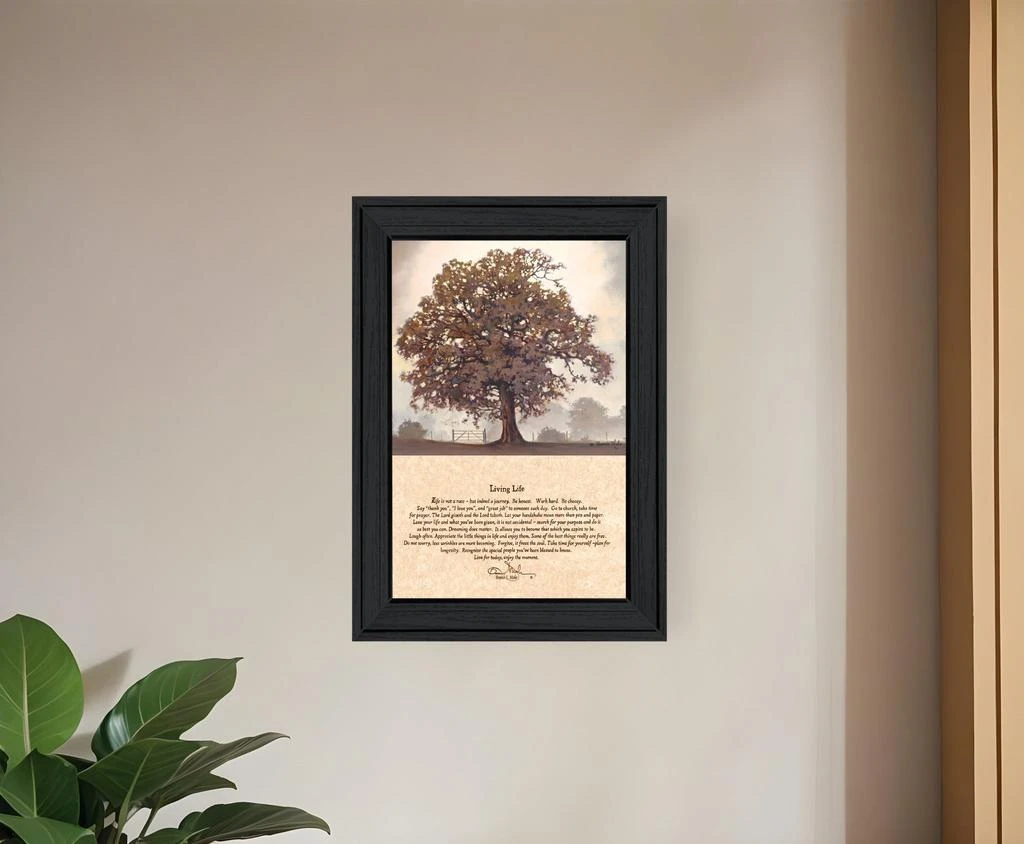 Hivvago Living Life 1 Black Framed Print Wall Art