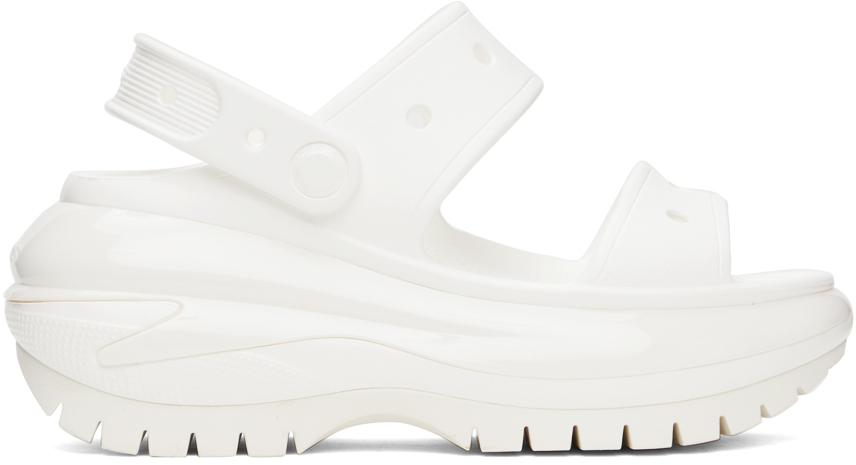 Crocs White Mega Crush Sandals