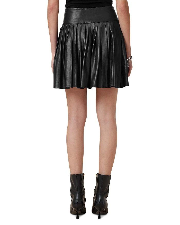 ALL SAINTS Vena Lea Leather Kilt Skirt 3