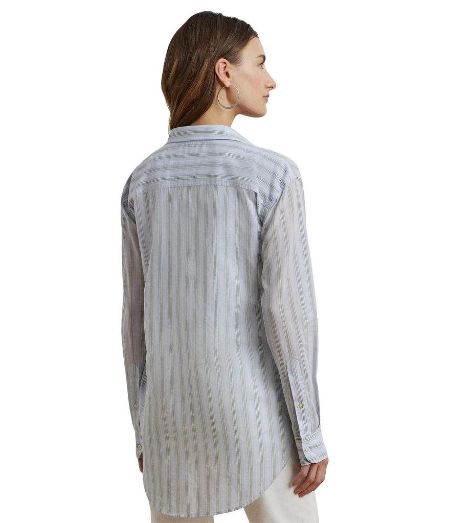 Ralph Lauren Oversize Striped Cotton Voile Shirt 2