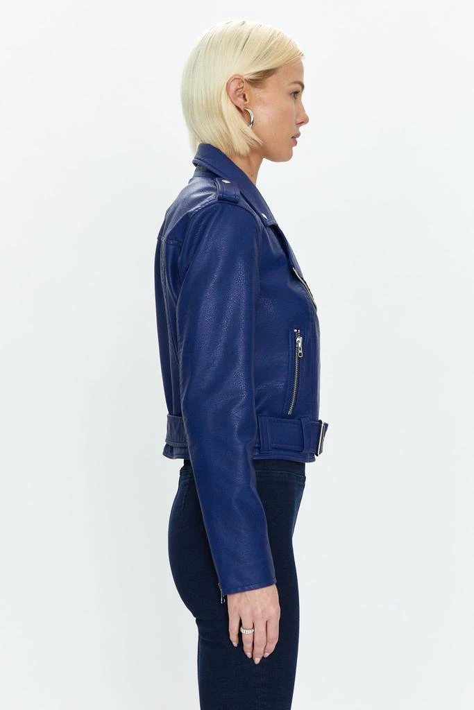 Pistola Denim Tracy Cropped Moto Jacket - Electric Blue 3