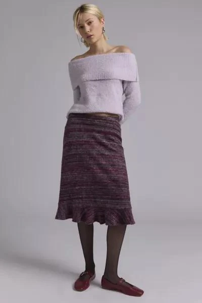 Urban Renewal ReMADE By UO Remnants Knee Length Sweater Skirt 1