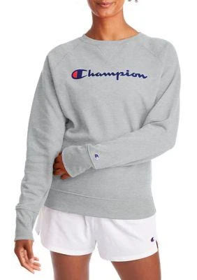 Champion® Powerblend Graphic Crew Neck Pullover 1