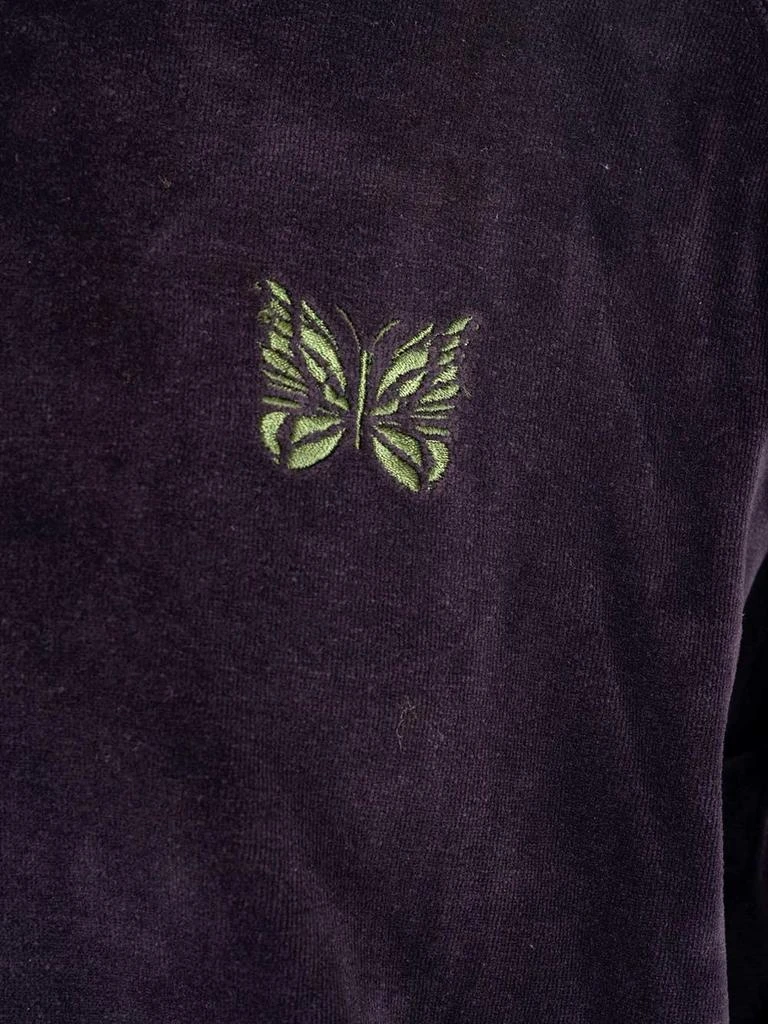 Needles Needles Velour Embroidered Hoodie 3