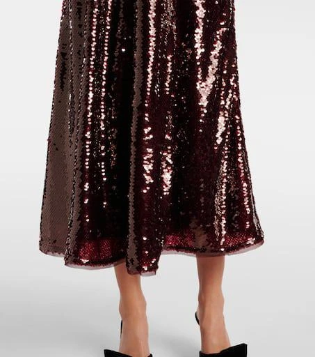 Self Portrait Sequined off-shoulder midi dress 5