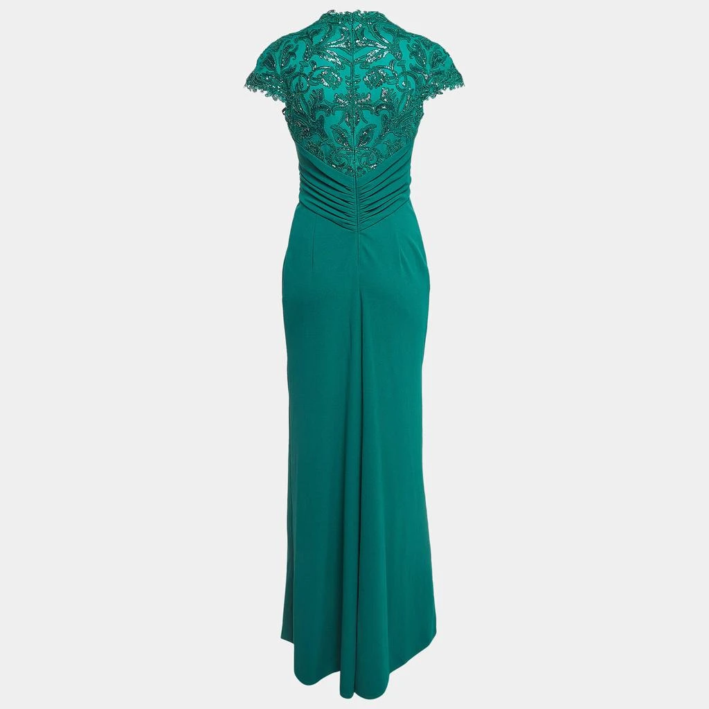Shop Tadashi Shoji Emerald Green Percy Sequin Crepe Drape Gown S on Sale at  BeyondStyle  Get 39% Off Tadashi Shoji Emerald Green Percy Sequin Crepe  Drape Gown S with Limited-Time Flash