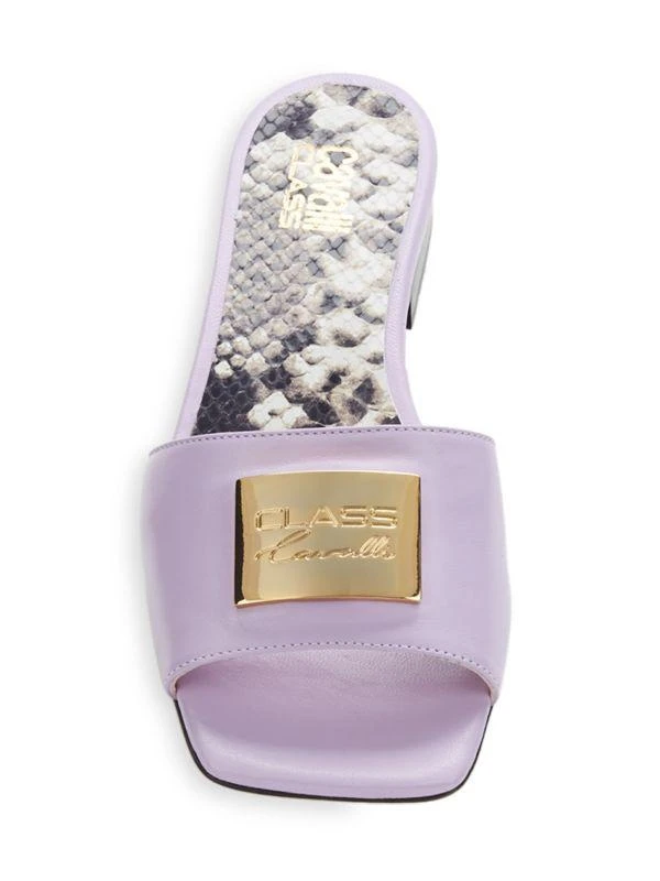cavalli CLASS Leather Flat Sandals 6