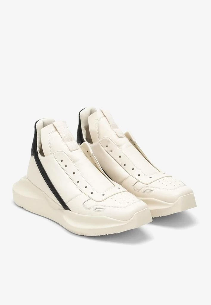 Rick Owens Geth Geo Leather Low-Top Sneakers 2