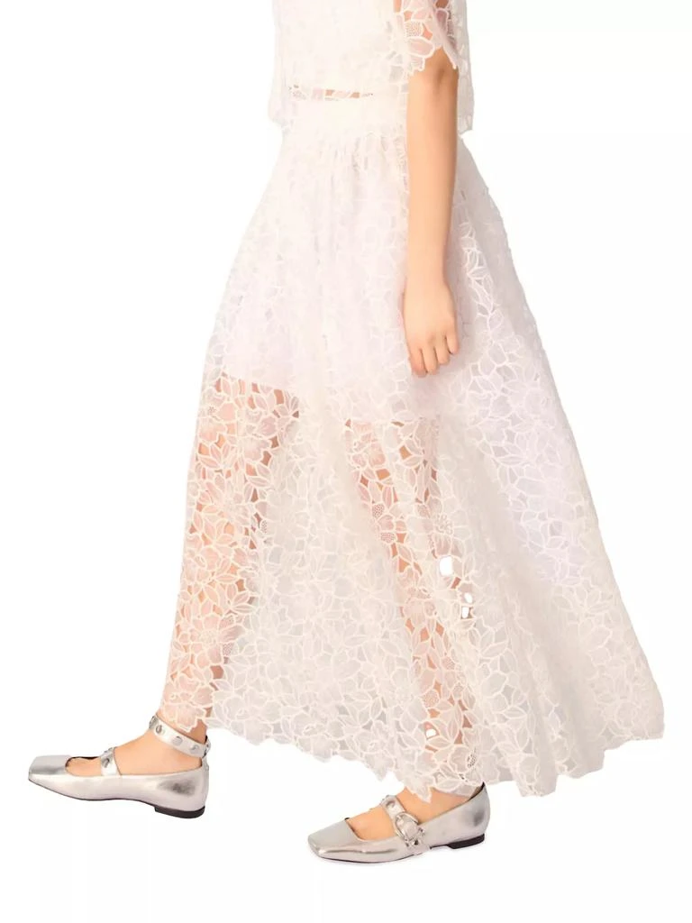 Maje Floral Lace Maxi Skirt 3