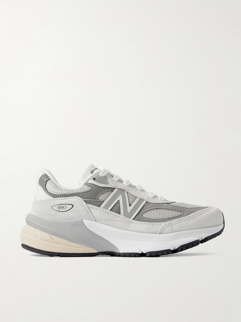 New Balance 990v6 皮革边饰绒面革网眼运动鞋  - US7