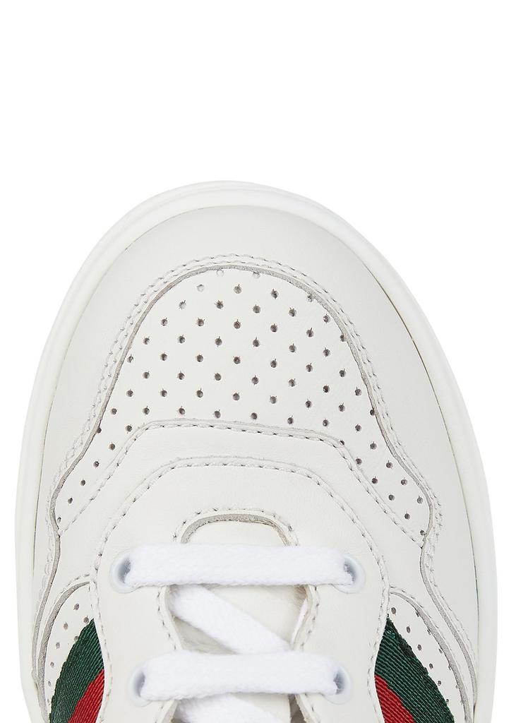 Gucci KIDS White panelled leather sneakers (IT27-IT33) - BeyondStyle