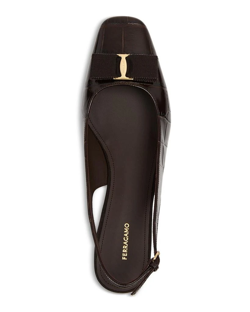 Salvatore Ferragamo Women's Rivada Bow Slingback Pumps 3