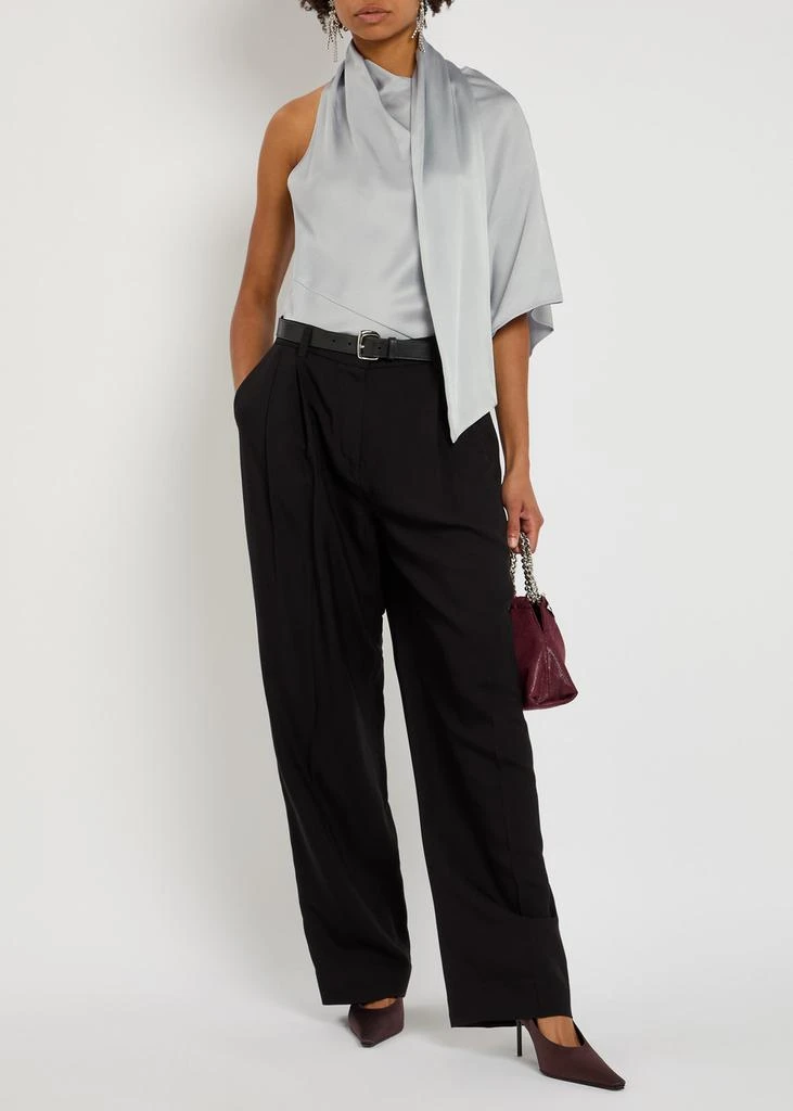 Stella McCartney Asymmetric satin top 4