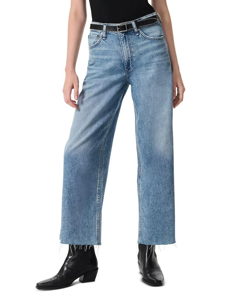 Rag & Bone Featherweight Andi High Rise Wide Leg Ankle Jeans in Beacon 1