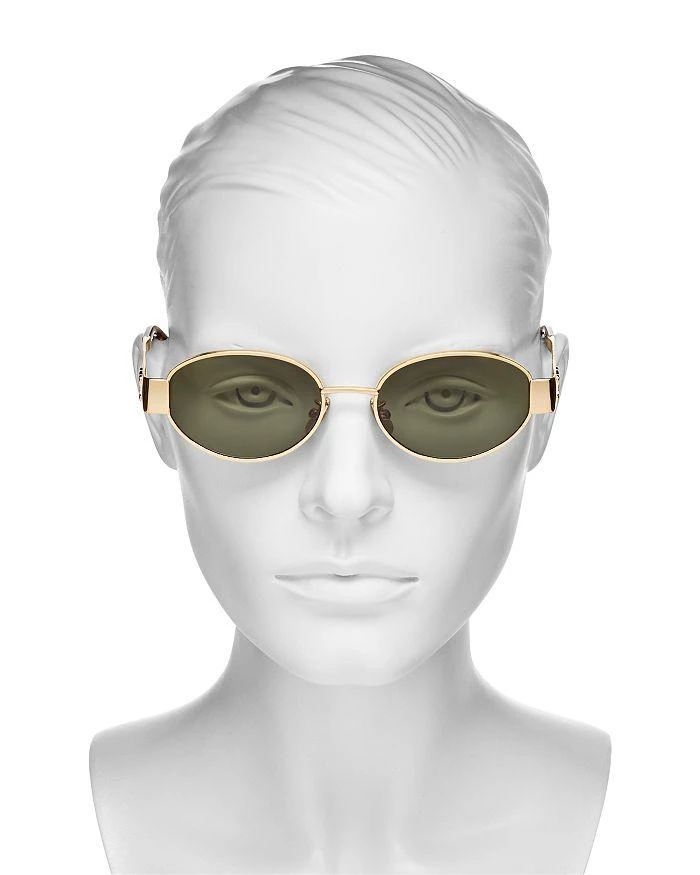 Celine Triomphe Metal Round Sunglasses, 54mm 3