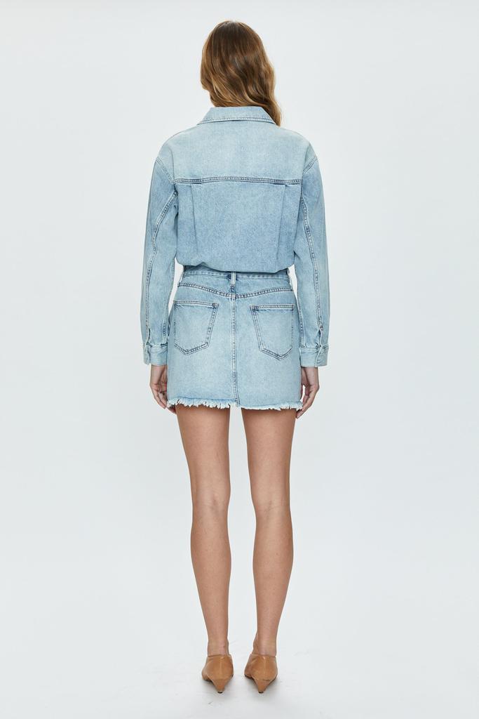 Pistola Denim Nina Long Sleeve Mini Dress - Reservoir