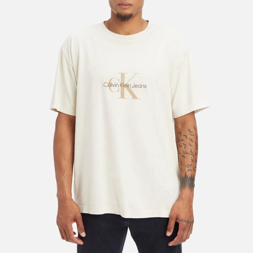 Calvin Klein Calvin Klein Jeans Monologo Cotton-Blend Mineral Dye T-Shirt 1