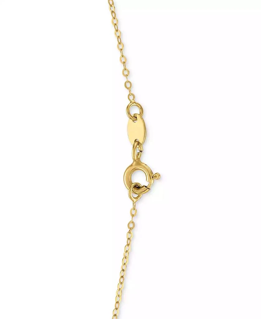 Macy
s Polished Love Knot Station 18" Pendant Necklace in 10k Gold 4