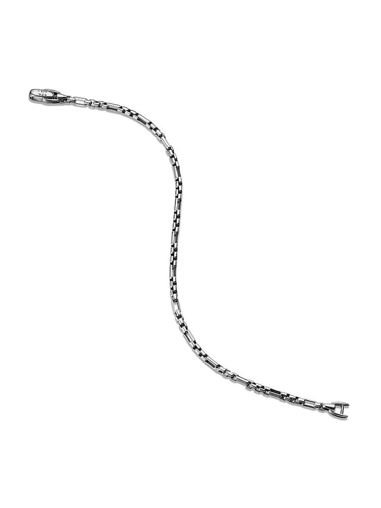 David Yurman Open Station Box Chain Bracelet in Sterling Silver, 3mm 4