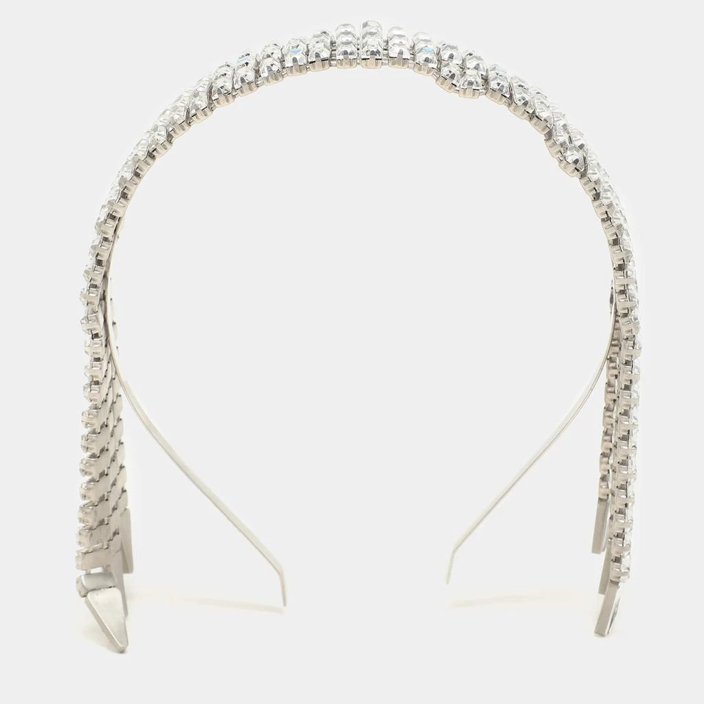 Gucci Gucci Silver Tone Metal and Crystal Embellishment Headband 3