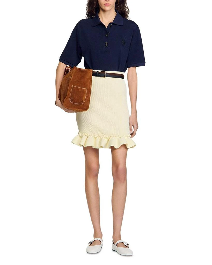 Sandro Knit Ruffle Skirt 2