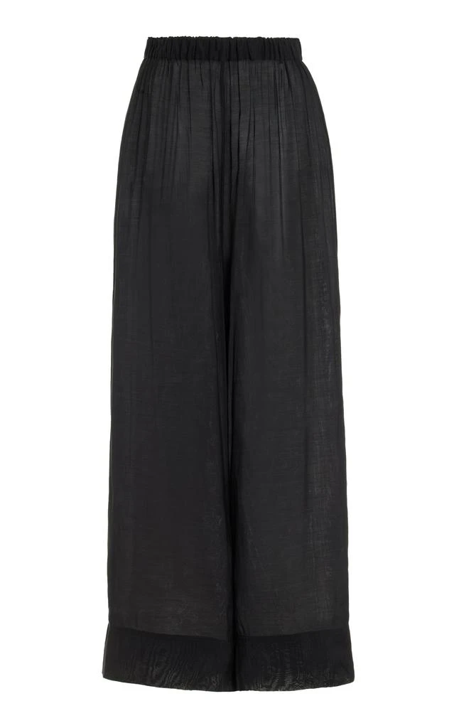 Bondi Born BONDI BORN - Mali Sheer Chiffon Wide-Leg Pants - Black - M - Moda Operandi 1