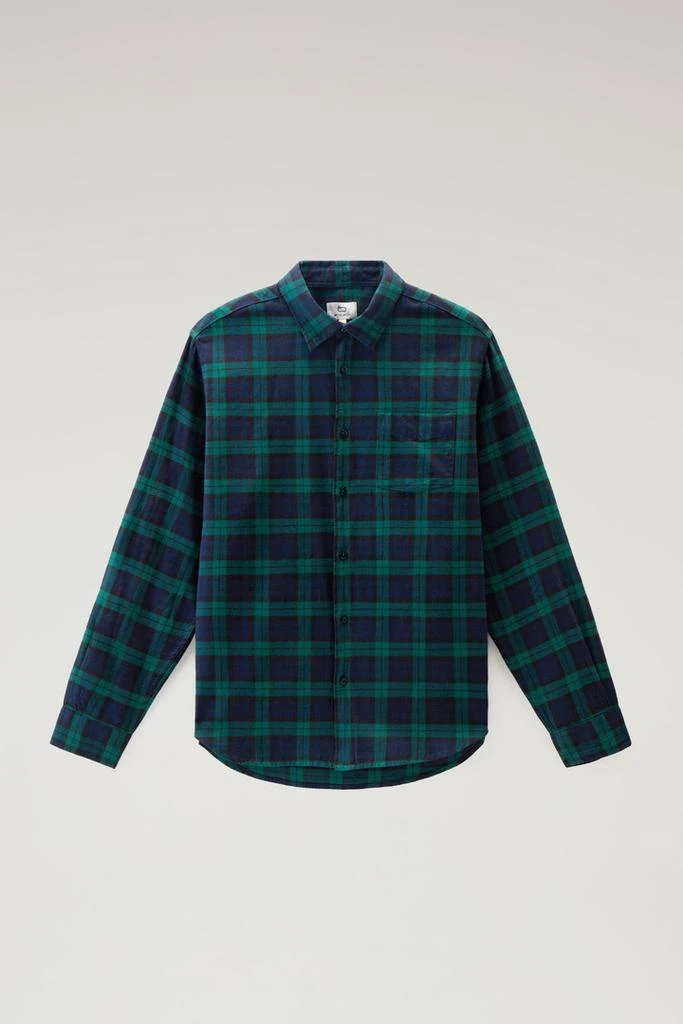 WOOLRICH Check Shirt in Lightweight Flannel - Men - Black 5