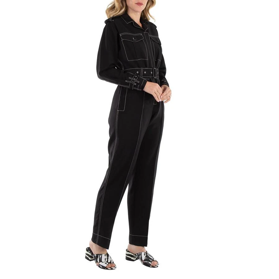 Burberry Black Catalina Long-Sleeve Belted Jumpsuit 3
