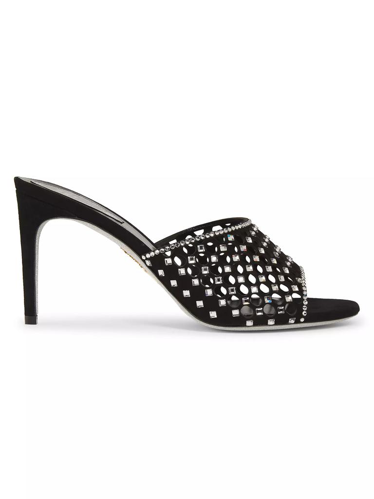 Rene Caovilla Crystal-Embellished 75MM Suede Sandals