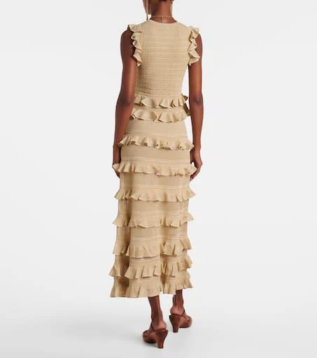 Zimmermann Hypnotic knitted ruffled lamé top 3