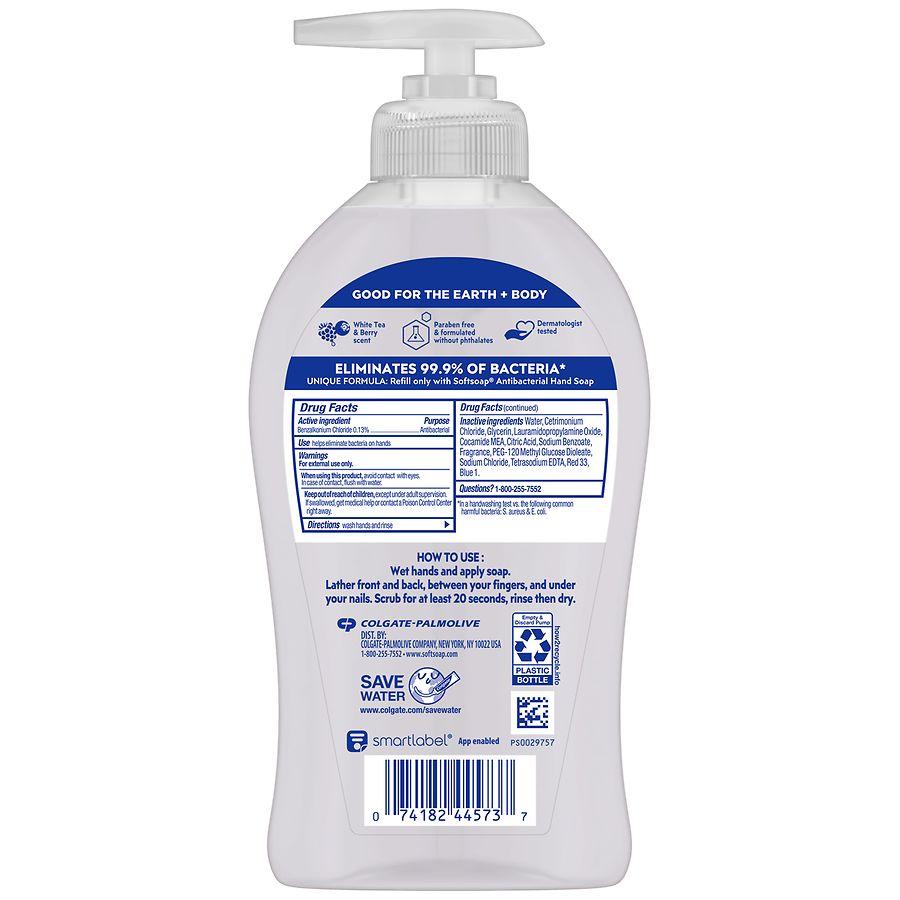 Softsoap Antibacterial Hand Soap Pump White Tea & Berry Fusion