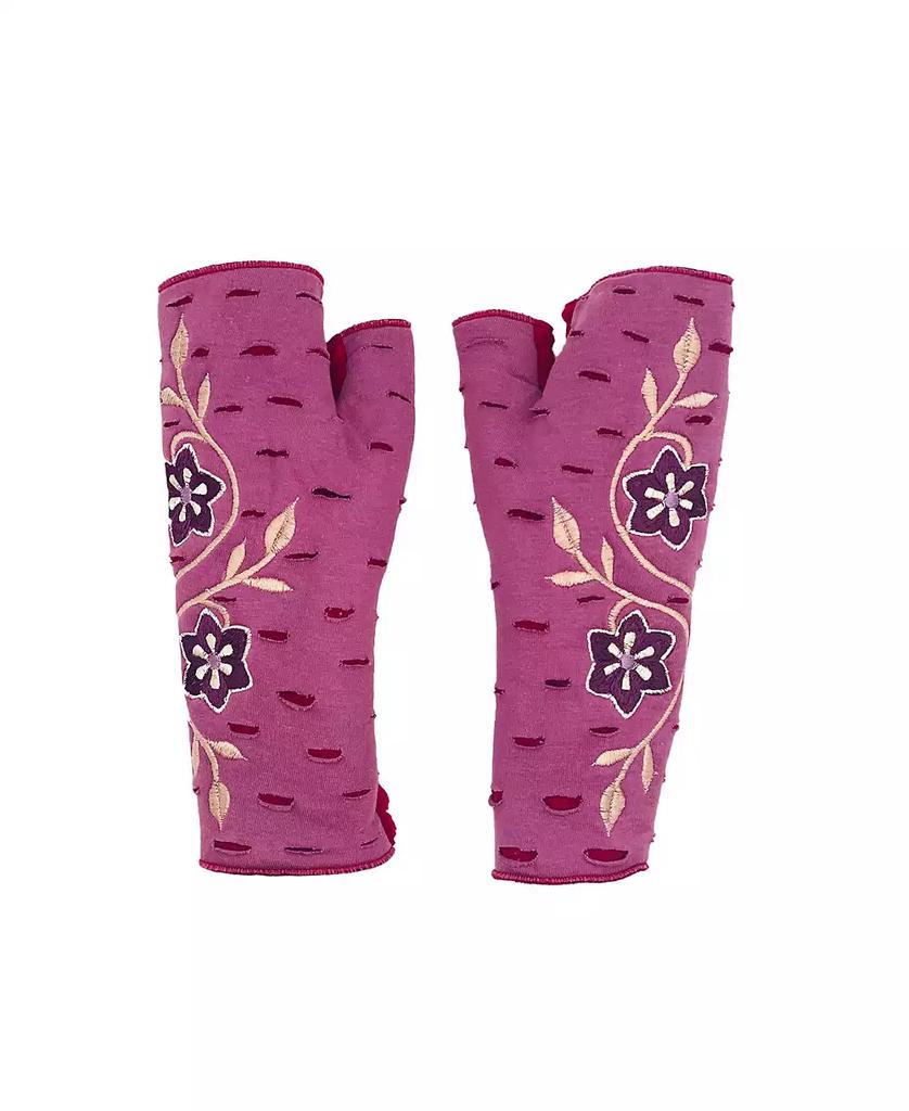 Feelgoodz Women s Artisan Crafted Fleece Lined Primrose Fingerless Jersey Gloves