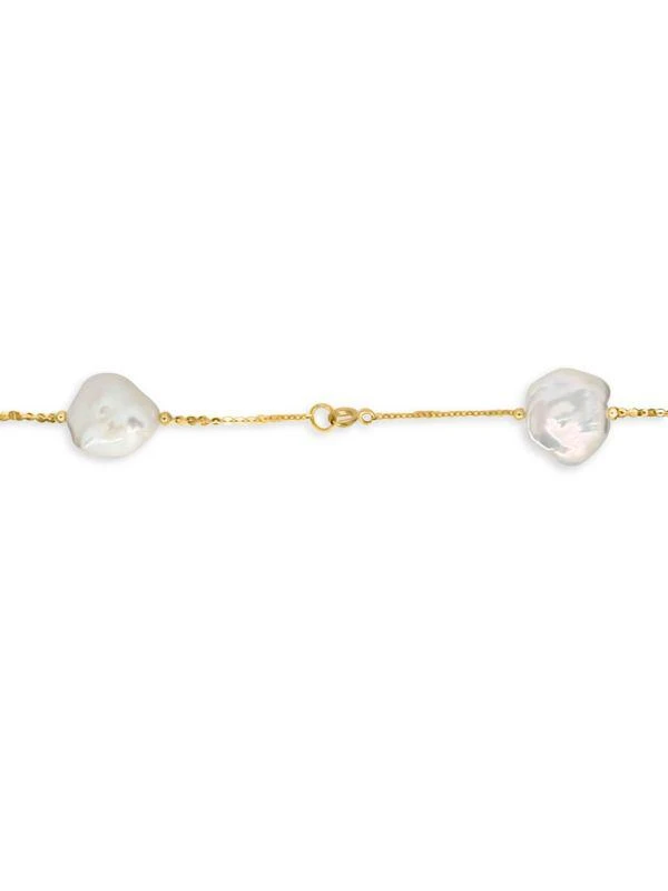 Effy 14K Yellow Gold & 13MM Baroque Pearl Station Necklace 2