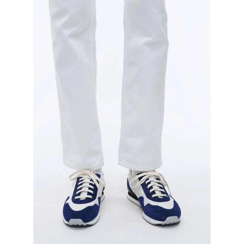 预计3周后发货 Fursac Fursac - Sneakers En Cuir Et Nylon Crèmes Et Bleues - Marine 1